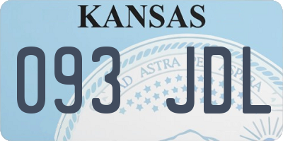 KS license plate 093JDL