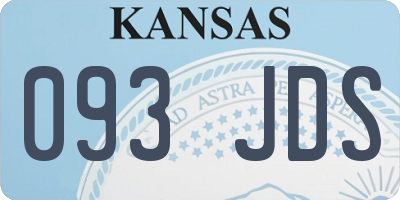 KS license plate 093JDS