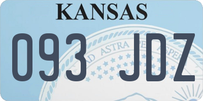 KS license plate 093JDZ