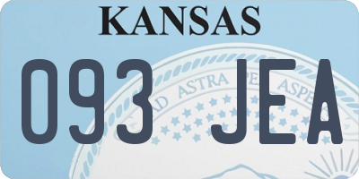 KS license plate 093JEA