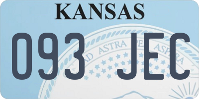 KS license plate 093JEC