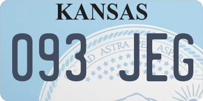 KS license plate 093JEG