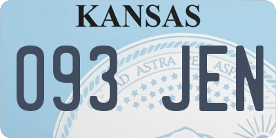 KS license plate 093JEN