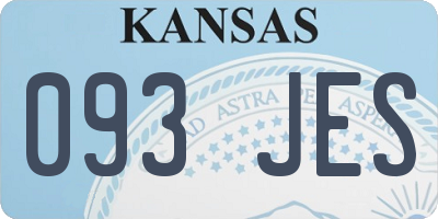 KS license plate 093JES