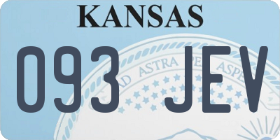 KS license plate 093JEV