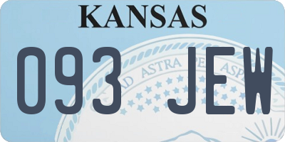 KS license plate 093JEW