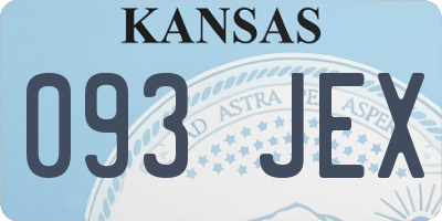 KS license plate 093JEX