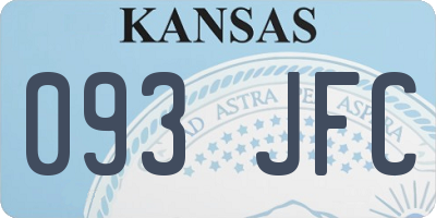 KS license plate 093JFC