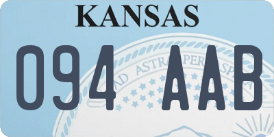 KS license plate 094AAB