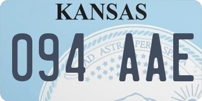 KS license plate 094AAE