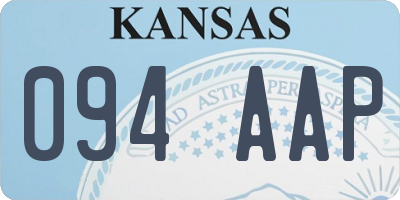 KS license plate 094AAP