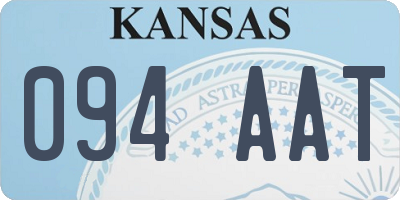 KS license plate 094AAT