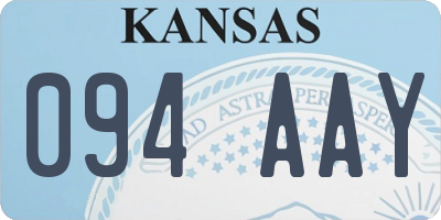 KS license plate 094AAY