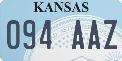 KS license plate 094AAZ