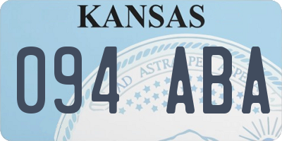 KS license plate 094ABA