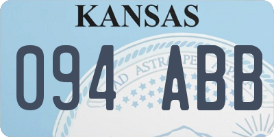 KS license plate 094ABB