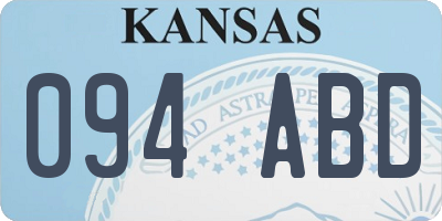 KS license plate 094ABD