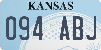 KS license plate 094ABJ