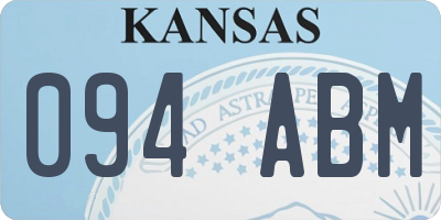 KS license plate 094ABM
