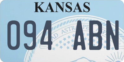 KS license plate 094ABN