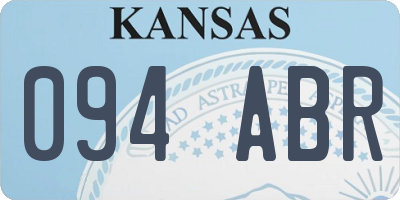 KS license plate 094ABR