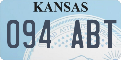 KS license plate 094ABT