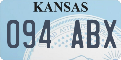 KS license plate 094ABX