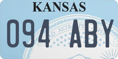 KS license plate 094ABY
