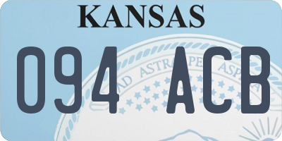 KS license plate 094ACB