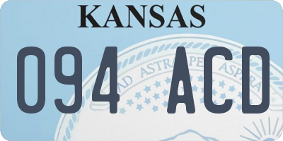KS license plate 094ACD
