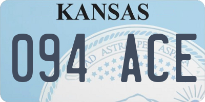 KS license plate 094ACE