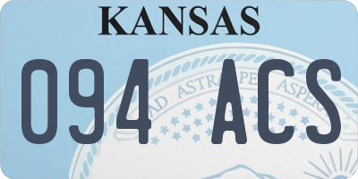 KS license plate 094ACS
