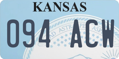 KS license plate 094ACW