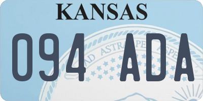 KS license plate 094ADA