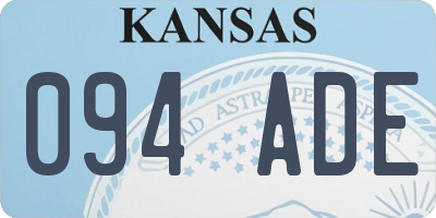KS license plate 094ADE