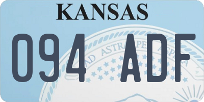 KS license plate 094ADF