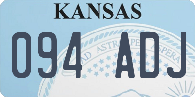 KS license plate 094ADJ