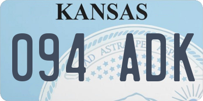 KS license plate 094ADK
