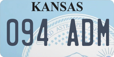 KS license plate 094ADM