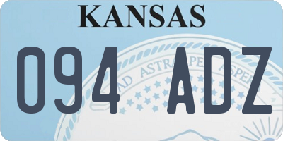 KS license plate 094ADZ