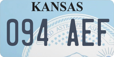 KS license plate 094AEF