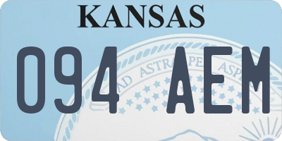 KS license plate 094AEM