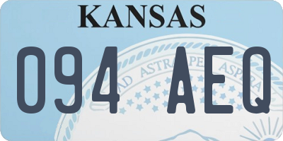 KS license plate 094AEQ