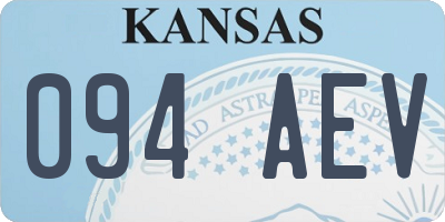 KS license plate 094AEV