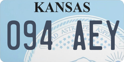 KS license plate 094AEY