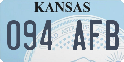 KS license plate 094AFB