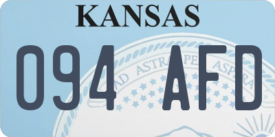 KS license plate 094AFD