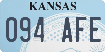 KS license plate 094AFE