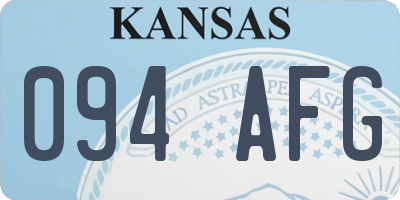 KS license plate 094AFG