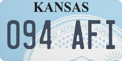 KS license plate 094AFI
